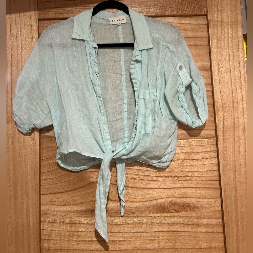 Bella Dahl Linen Tie-Front blouse